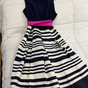 Eliza J Navy and Pink Formal Women’s Dress